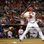during the MLB game at Chase Field on June 5, 2015 in Phoenix, Arizona.