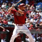 during the MLB game at Chase Field on April 12, 2015 in Phoenix, Arizona.